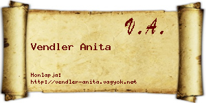 Vendler Anita névjegykártya